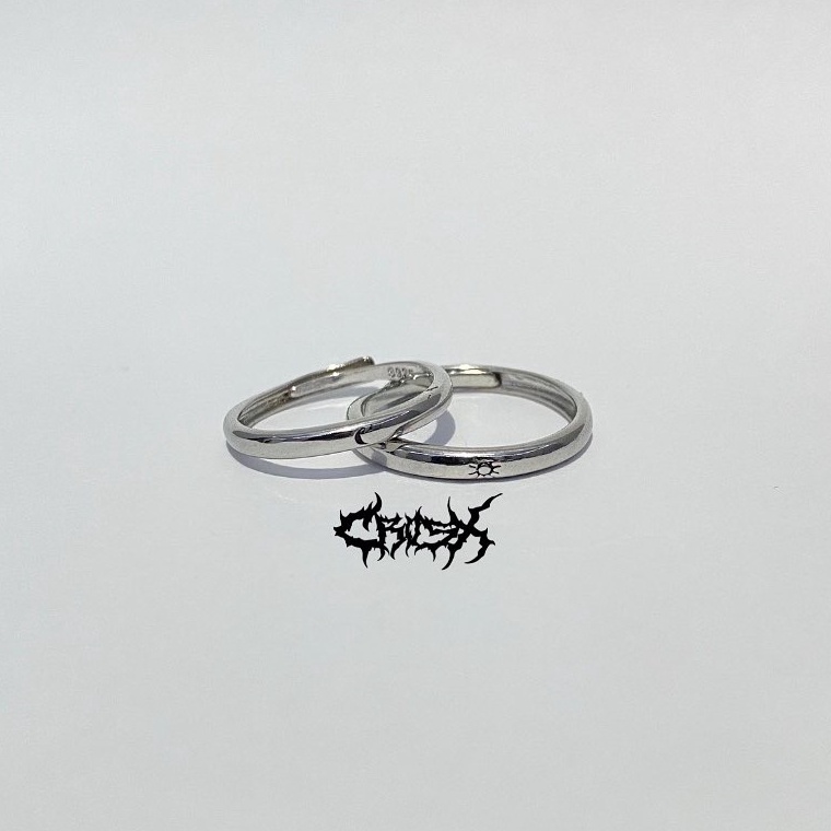 BaruJ4v9U SUN MOON COUPLE RING SET / SUN AND MOON LOVER COUPLE RING SET / SUN & MOON COUPLE RING / C