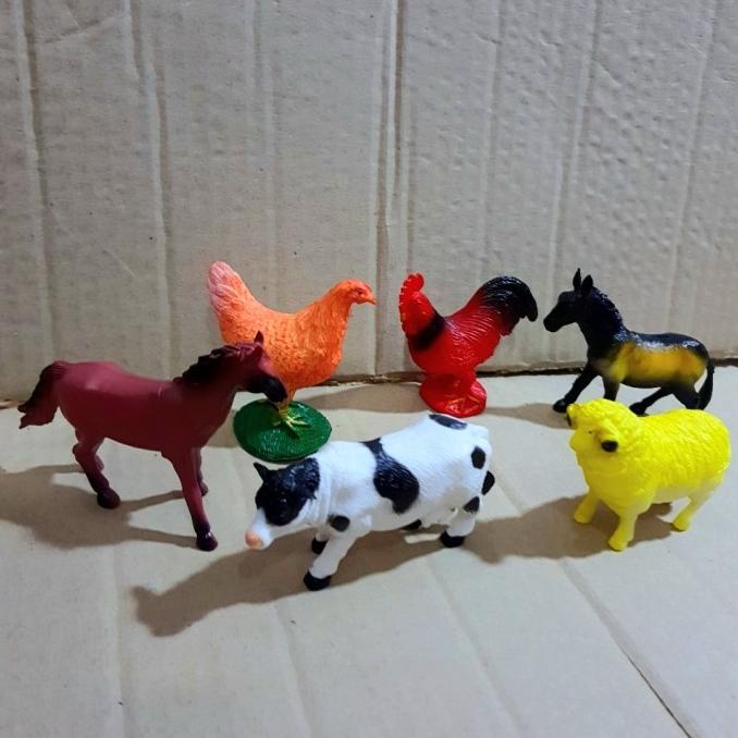 Mainan MINIATUR HEWAN TERNAK / ANIMAL FARM KARET