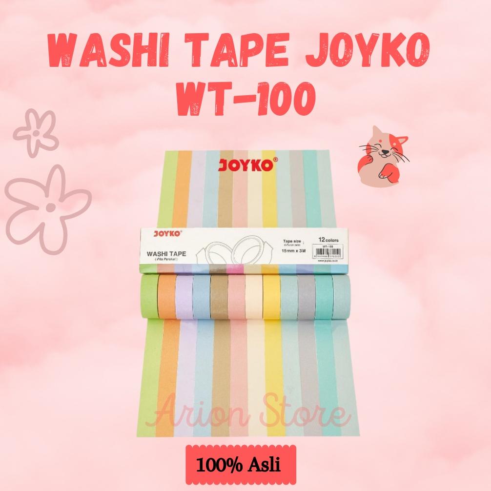 ERA119 [ARION STORE] Washi Tape / Isolasi Washi Tape WT-100 Joyko / Isolasi Motif [SET] ***