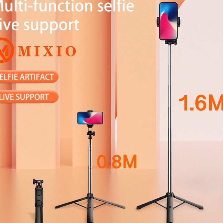 (L-E❤㊠0) MIXIO A31 Tongsis Bluetooth Selfie Stick Tripod 80CM / 160CM/ berkualitas.!!