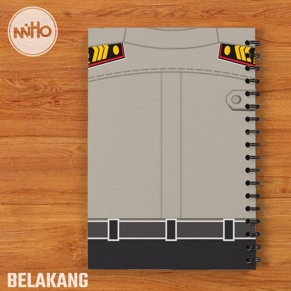 

ERA203 Notebook Jilid Kawat Spiral A5 Custom Polisi Kertas HVS / Hardcover / 60 lembar / Bergaris ***