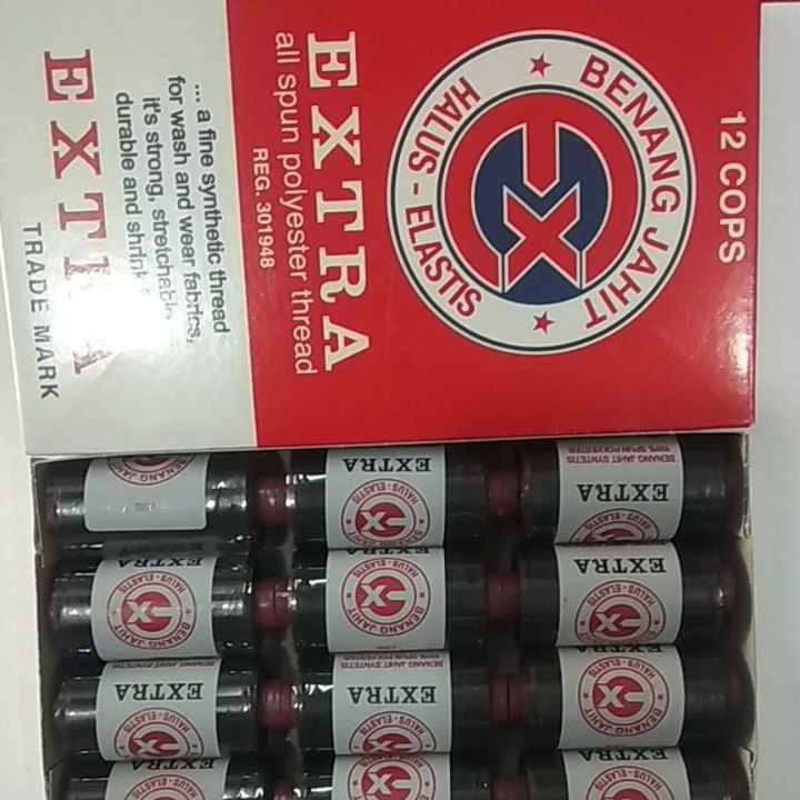 Terlaku benang extra hitam lusinan - hitam