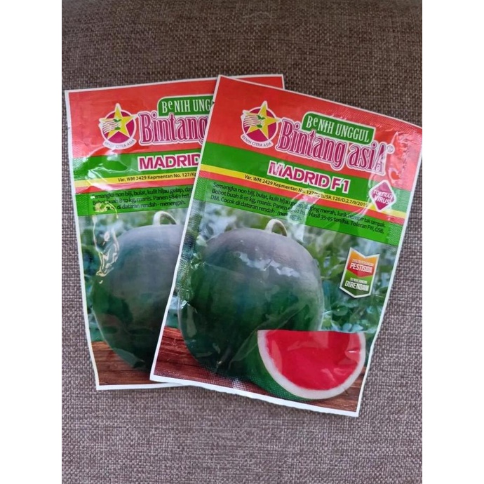 Benih bibit Buah Semangka Merah Madrid F1 20gr - BINTANG ASIA