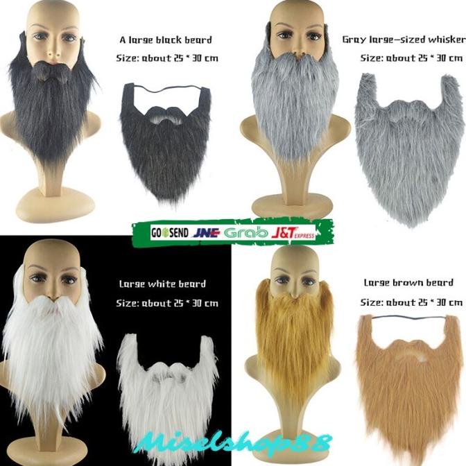 $$$$] Jenggot Palsu fake beard Panjang Untuk Kostum Cosplay halloween