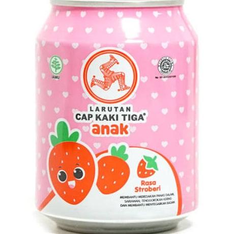 

+++++] Larutan Cap Kaki Tiga Anak Stroberi 250 ML
