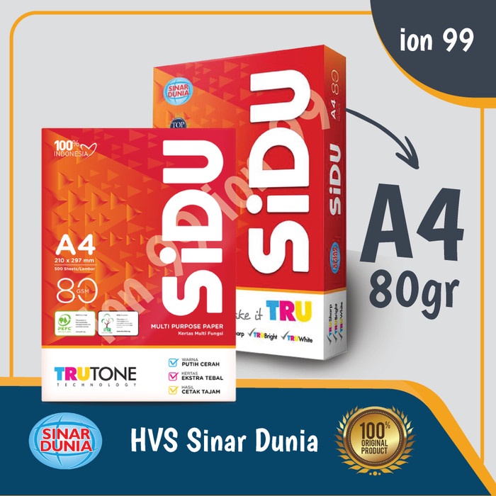 

Kertas HVS 80gr Sinar Dunia ( SiDu ) Rim HOT PROMO
