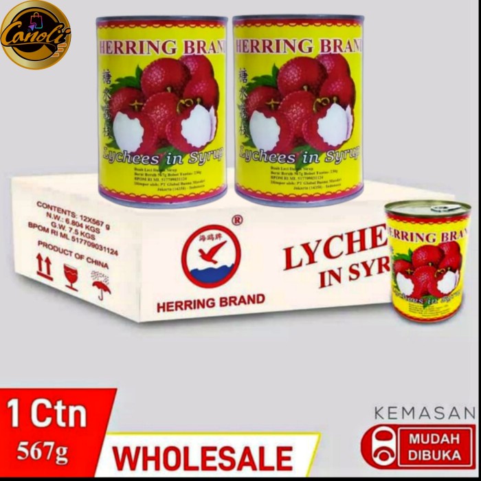 

Bettifer Herring Brand Lychee Kaleng 1 Lusin / Buah Leci Kaleng