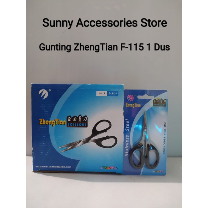 

Bestseller Gunting Zhengtian Stainless Steel Hitam 10 Cm (F-115) *1 Box Isi=24