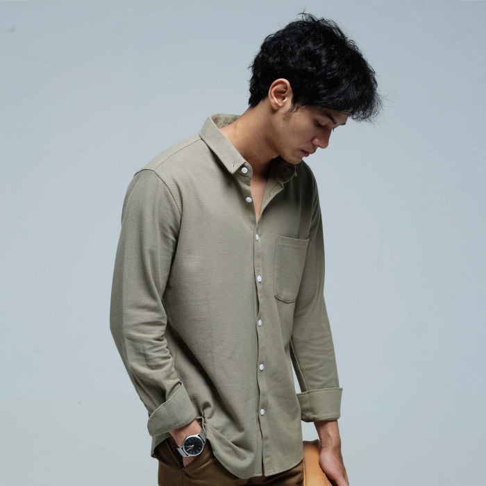 Hards Kemeja Pria Jb Psy Long Shirt Olive