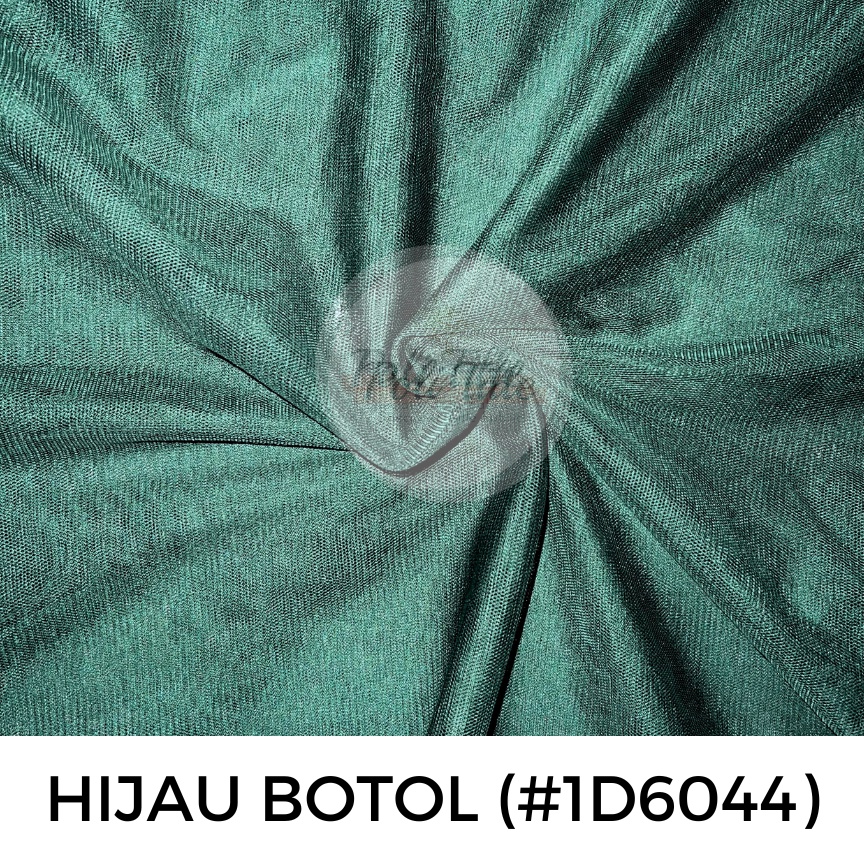 (HARGA PER 1 METER) kain tille HIJAU BOTOL - kain tille poly polos - tille halus - tile meteran - ti