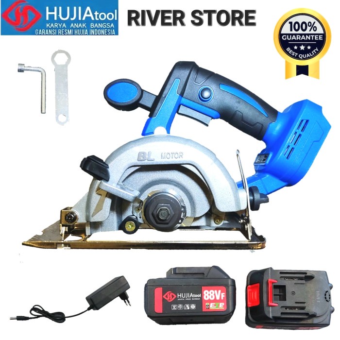Mesin Pemotong Keramik Cordless Hujia Pro 2721 Marble Cutter 48V