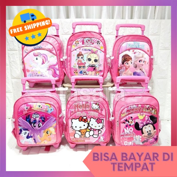 Taa Tas Anak Sekolah Perempuan Import Premium Anka Anka Prempuan Tas Troli Anak Perempuan Paud Tk Sd