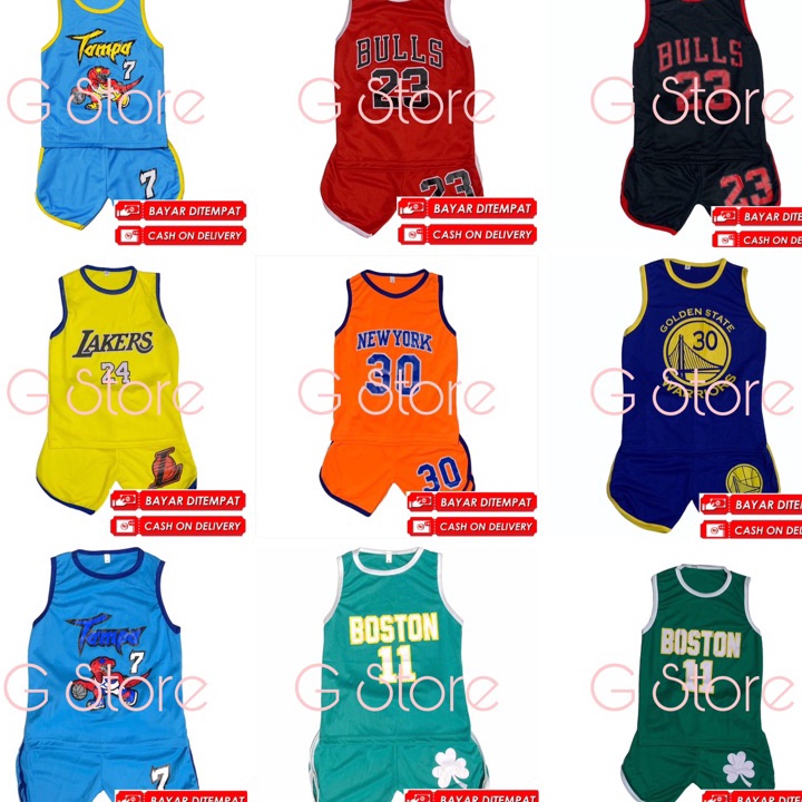 GROSIR SETELAN BAJU BASKET ANAK / BAJU BASKET ANAK / KAOS SINGLET ANAK BASKET / JERSEY BASKET ANAK /