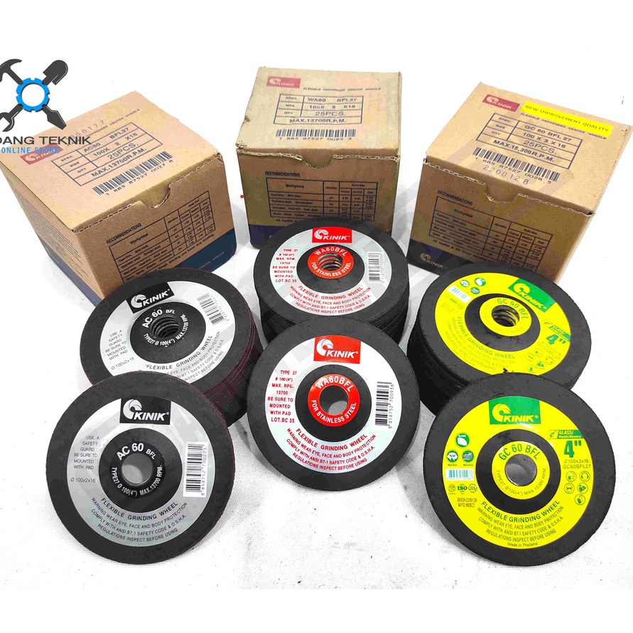 ZDQD3359 【FSASH SALE】 Batu Gerinda Poles Flexible 4" KINIK AC60 GC60 WA60 / Batu Gerinda Flexible 4 