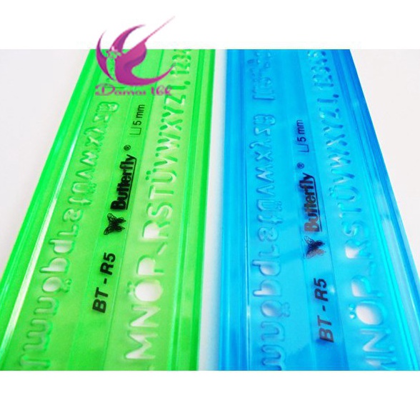 

77 Penggaris Sablon Mal Huruf 5 mm, 3mm - Butterfly BT-R5 R3 3387