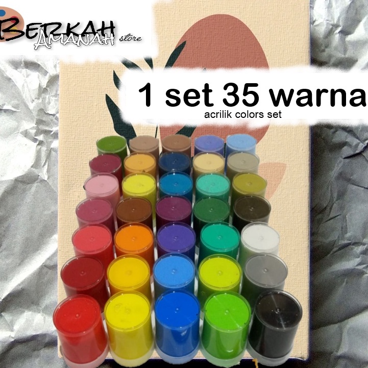 

(E-✪L✓W] 1set 35 warna/cat acrilik set /baanyak diminati.!!