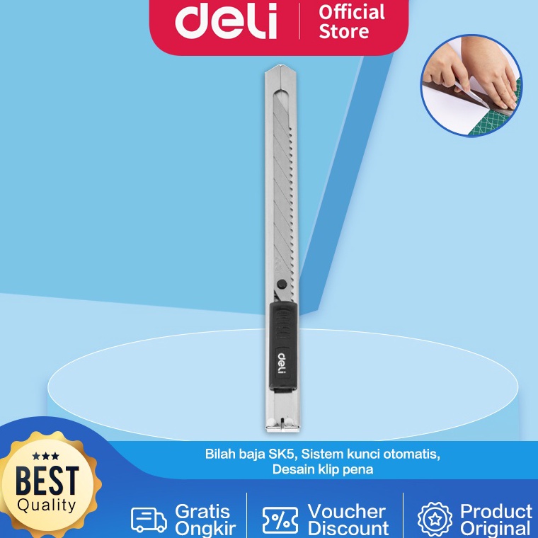 

[PRODUK DQ6BG48] Deli Cutter dengan pisau baja SK5 memudahkan untuk memotong sistem kunci manual aman E2034 5391