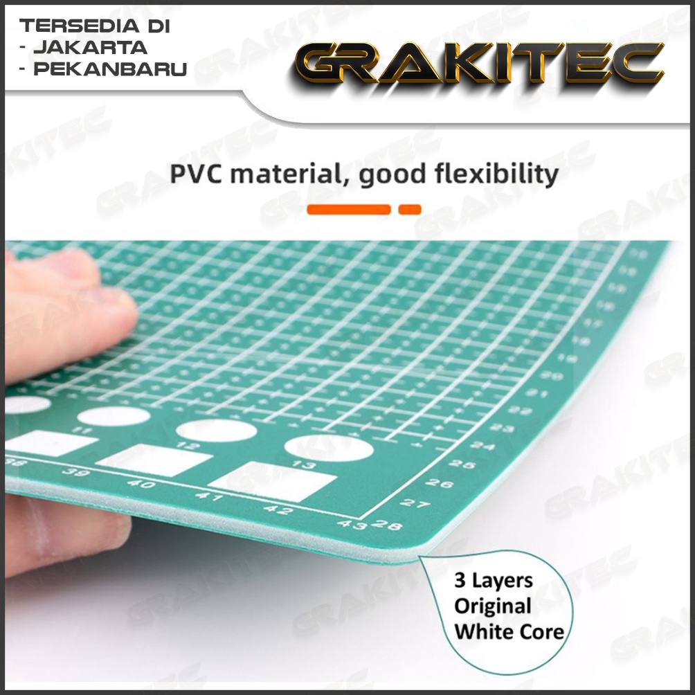 

➴ Alas Potong Kertas ( Cutting Mat ) Uk. A3, A4, Bahan PVC, Double-Side, Self Healing untuk potong kertas ➤Hot Sale