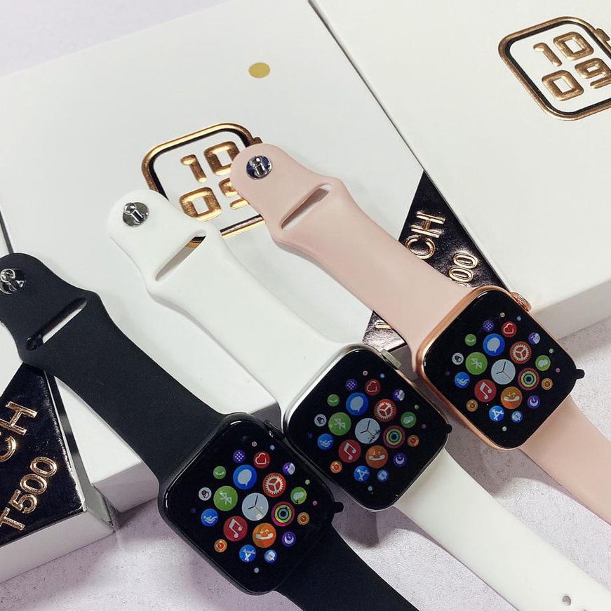 (W80ご> T500 SMARTWATCH Jam Tangan Pintar Anti Air Pria Dan Wanita Layar Sentuh WATERPROOF✓.