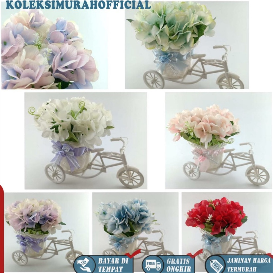 ➴❄❈ COD BUNGA SEPEDA ROTTAN BIKE BICYCLE BUNGA PLASTIK TANAMAN HIAS SEPEDA DEKORASI RUMAH BS6611
