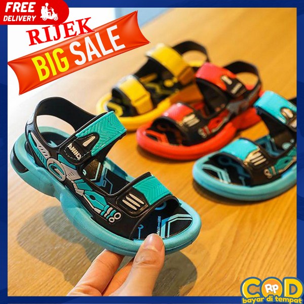 Kekinian Termurah Sanfal Sandaal Saandal Aandal Cowok Laki Laki Sansal Ank Cwok Motif Karakter Sndal