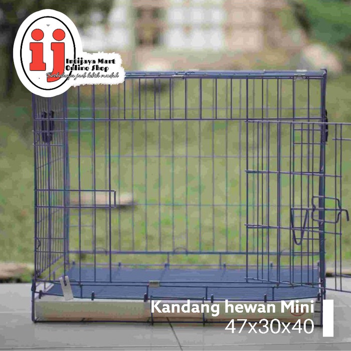 KANDANG BESI LIPAT SIZE MINI 47X30 KANDANG HEWAN MINI ORIGINAL