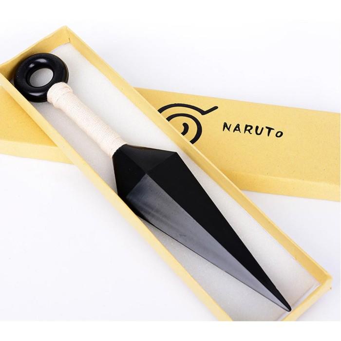 Pisau Kunai Naruto Cosplay Senjata Hokage Plastik 26 Cm 1 Pcs Hitam