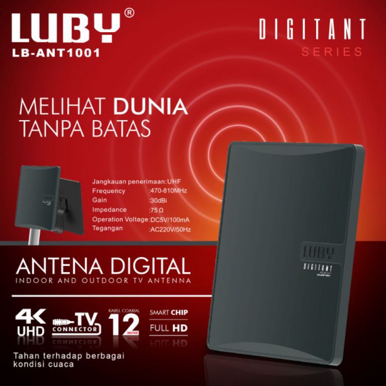 Terbaik.. Antena TV Digital Luby LB-ANT 1001/ Antena Tv Digital Indoor & Outdoor