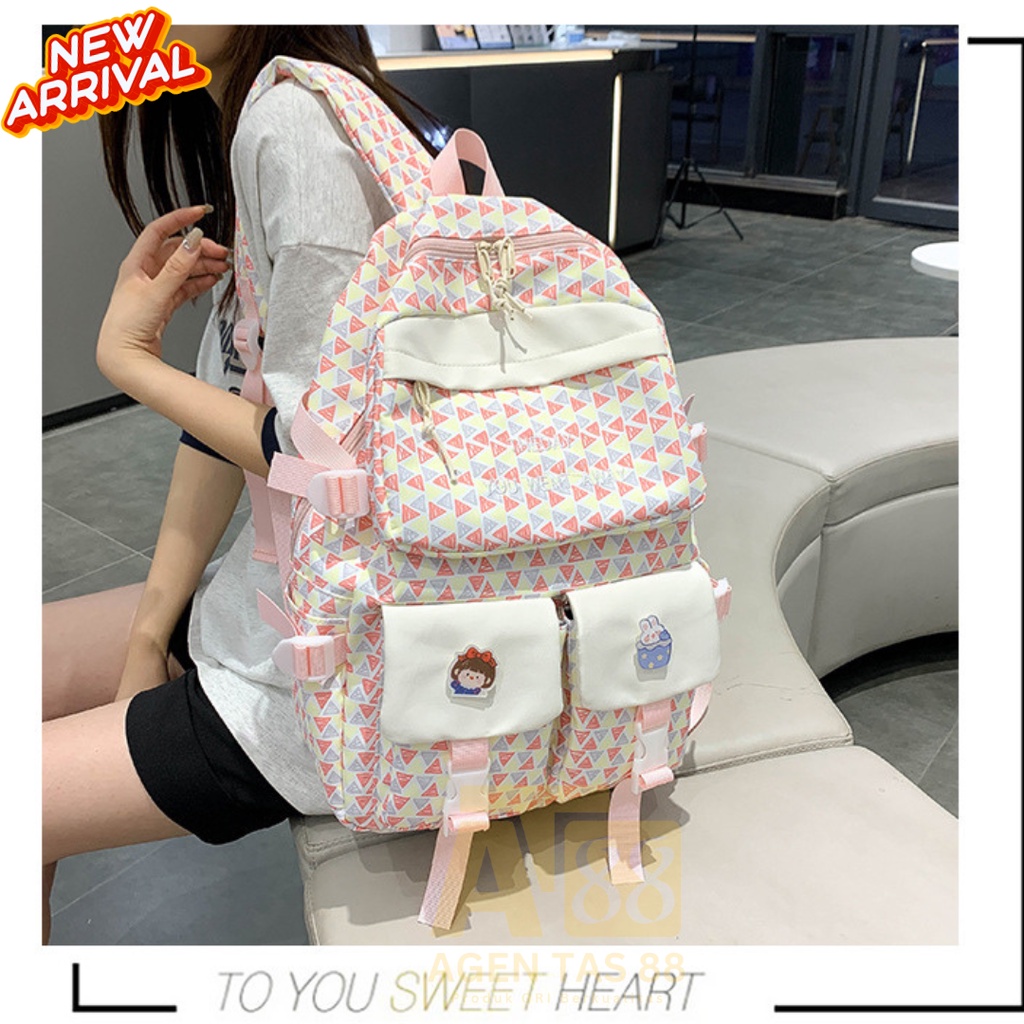 TAS RANSEL SEKOLAH WANITA KOREA IMPORT TAS SEKOLAH ANAK PEREMPUAN SD SMP SMA IMPOR ALTO ORI 10