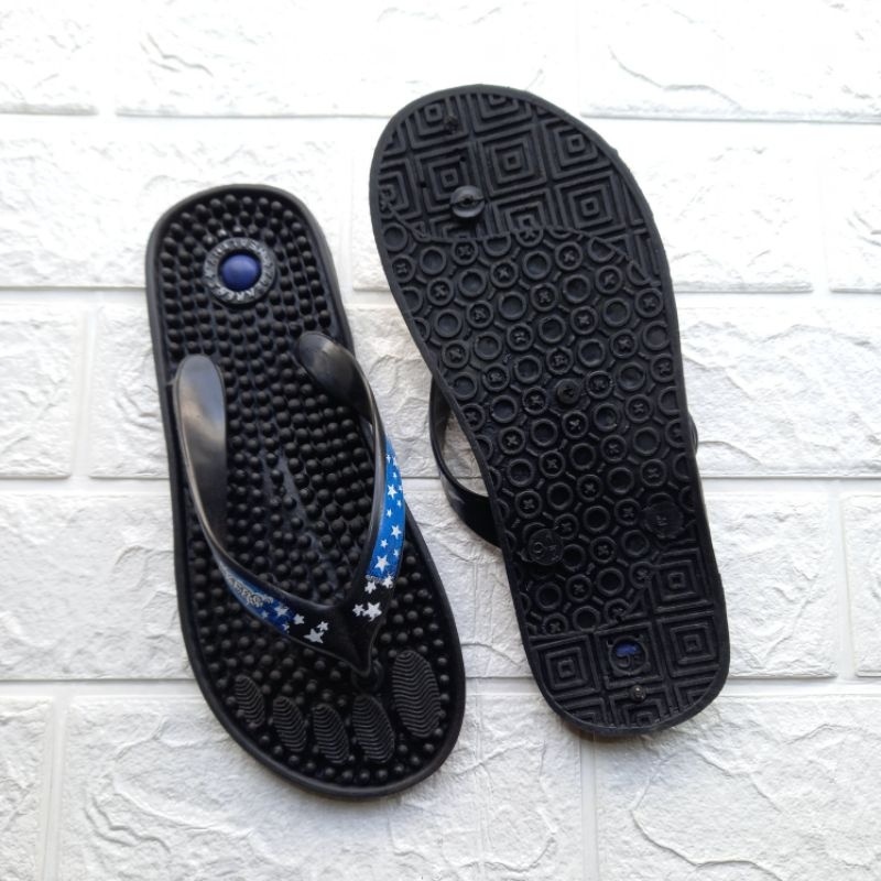 ' sandal refleksi kesehatan sandal trekkers rematik motif duri kecil
