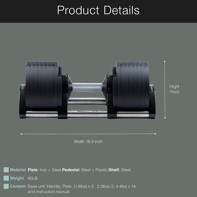 NUOBELL FLEXBELL 36KG Adjustable Dumbell BOWFLEX KETTLER PROFLEX