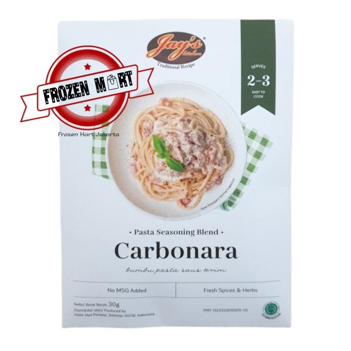 

Ready oke] Jay`s Carbonara Pasta Seasoning Blend / Bumbu Pasta Saus Krim 30Gr