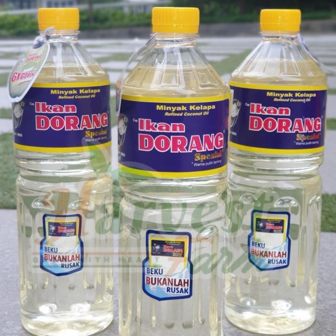 

cusss order] Minyak goreng kelapa (Coconut oil) spesial Cap ikan dorang - 1 liter