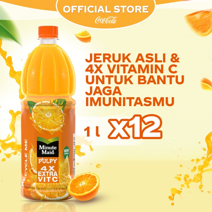 

Minute Maid Pulpy Orange - Botol 1000mL x 12pcs