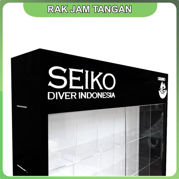 Rak Akrilik Jam Tangan Koleksi Logo Seiko Isi 18