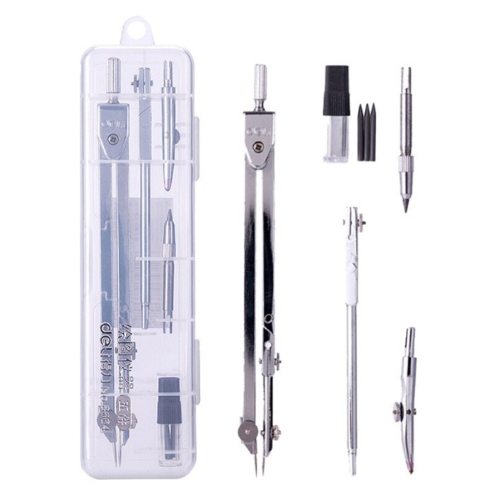 

Terlaris Jangka Metal Besi Deli 8604 Set 5 Compass Stainless Jangka Set