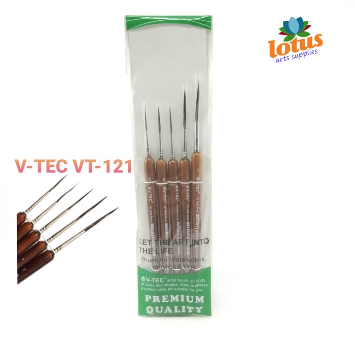 

Terlaris V-Tec Script Liner Brush Vt-121 Set 5 / Kuas Lukis