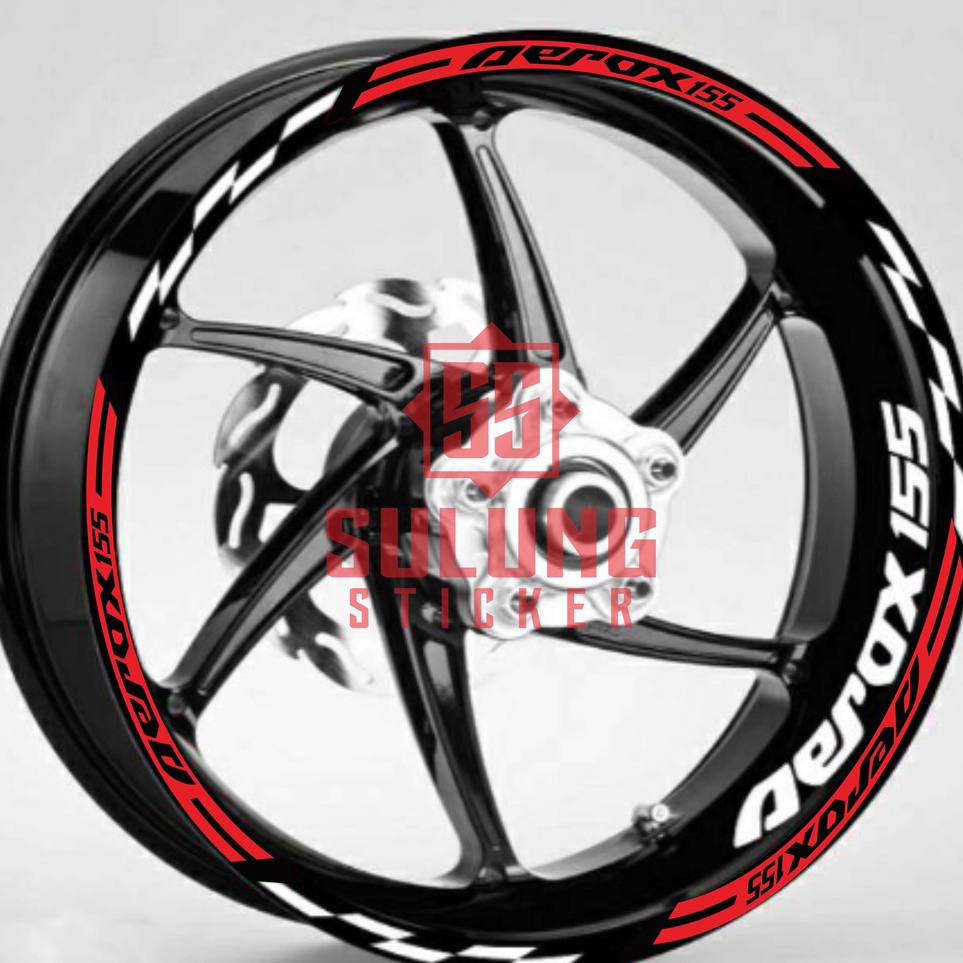 ➱DQB Stiker Lis Velg Motor Yamaha Aerox 155 Cutting Sticker Variasi Pelek Aksesoris Keren ❉ (Laris)