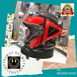 Helm Half Face Nhk Gladiator Grande Double Visor