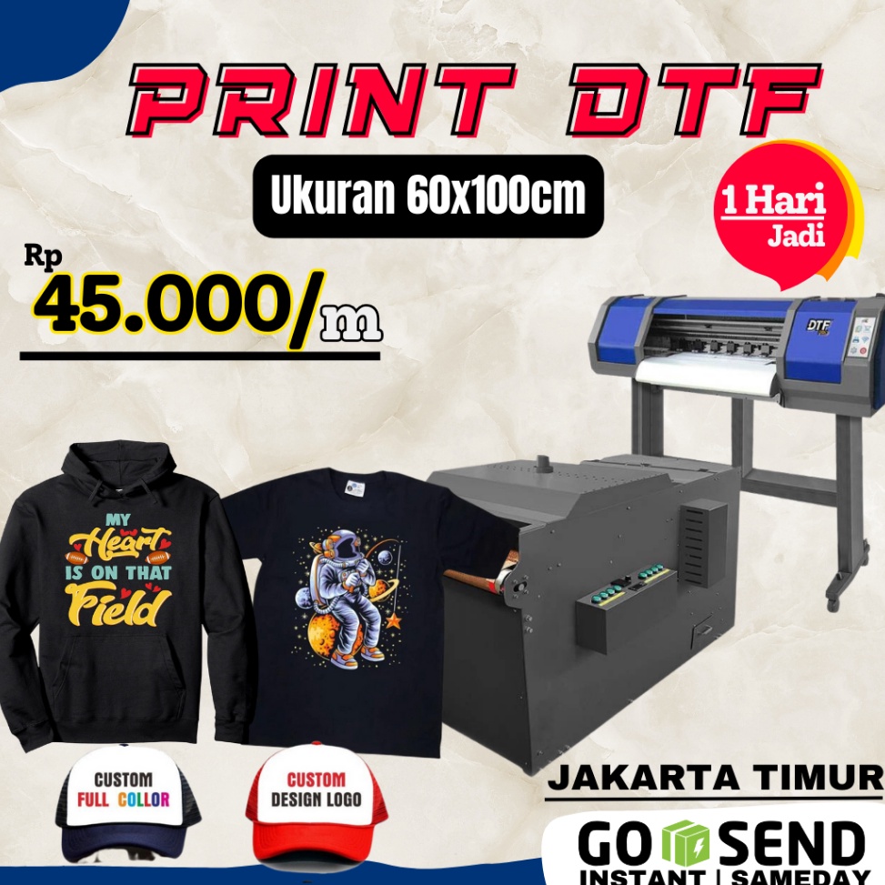 

[8PP57] Jasa Cetak Sablon Satuan Print DTF 60 x 100cm Meteran 60