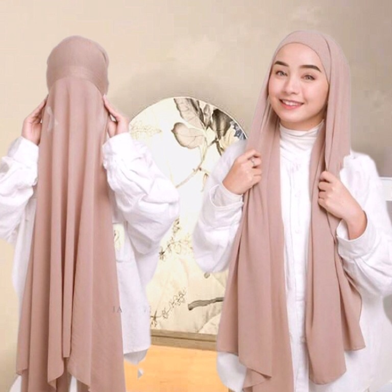 ↝ PASHMINA INNER 2 IN 1 CERUTY BABY DOLL PREMIUM  / Pasmina Inner / Jilbab Instan / Pashmina Instan 