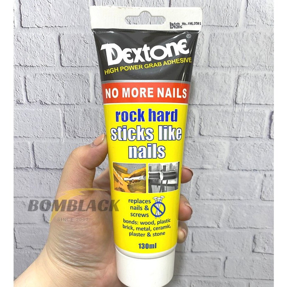 

Miliki sekarangBb0B5 Lem Dextone No More Nails Anti Paku Keramik Kayu Metal Batu Super Kuat