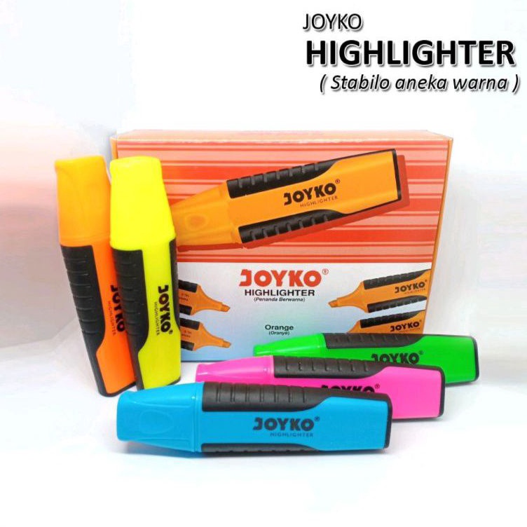 

Serba baruLl2L6 Stabilo Joyko Highlighter ( 1pak/10pcs )