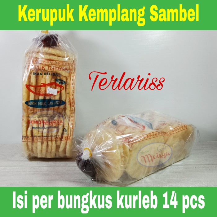 

' kerupuk kemplang bakar panggang sambel