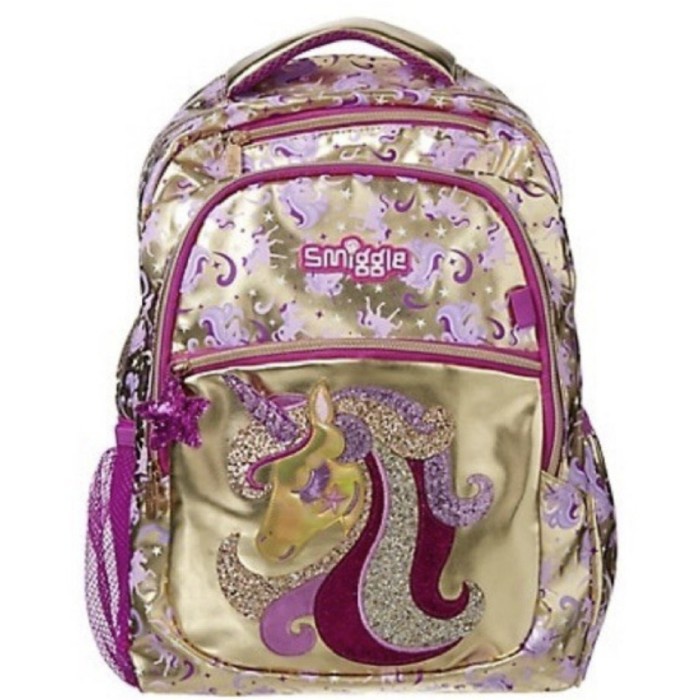 ✿KOP✿ Smiggle Backpack Unicorn Gold/ Tas Ransel Anak/ Ori/ Kado BERKUALITAS
