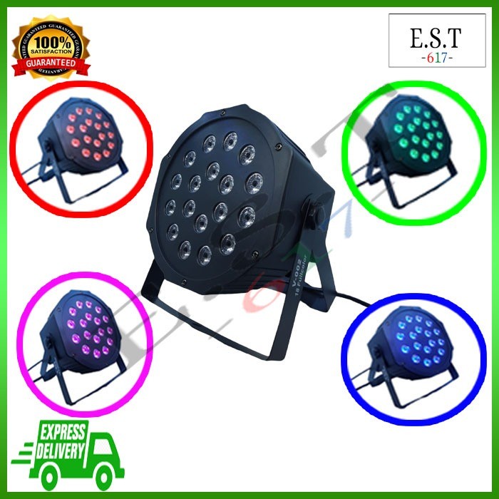 Lampu Panggung Lighting Par Led 18 Mata Full Color Rgb Berkualitas