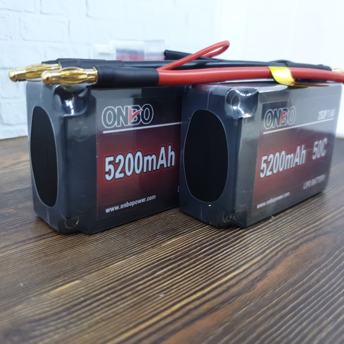 Saddle Lipo 2s 7.4v 5200mah 50c Hardcase Onbo Power.