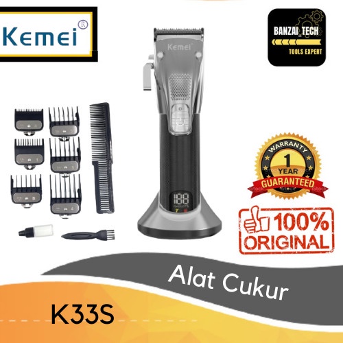 Kemei K33S Km-K33S Alat Cukur Rambut Elektrik Wireless Rechargeable