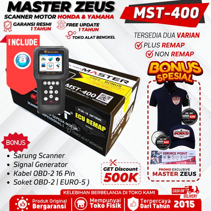 Scanner motor injeksi HONDA & YAMAHA MASTER ZEUS MST 400