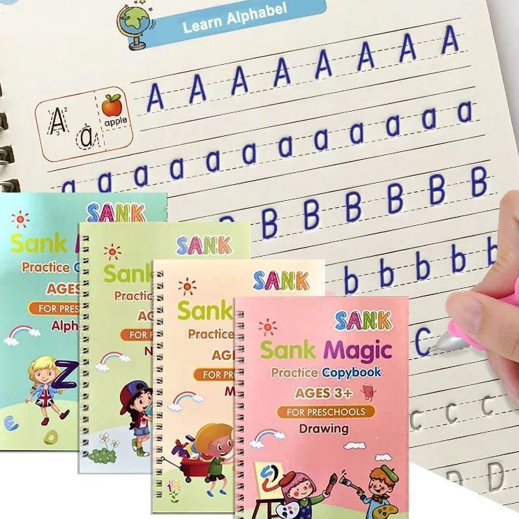

Sabet PromoRr8R2 HWLB Sank Magic Book / Buku latihan menulis anak 1 set isi 4 buku